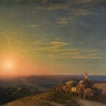 The Chumak’s Train of Ox Carts at Sunset. 1862