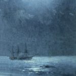 Sea at Moonlit Night. Miniature. 1880s