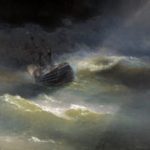 The Ship «Maria» During a Storm. 1892